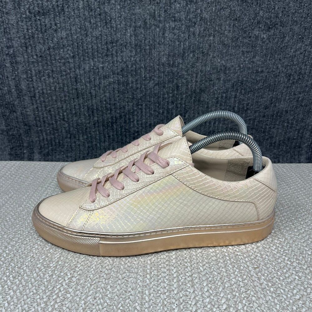 KOIO Capri x TRUTH Rose Snakeskin Leather Low Top Sneakers Womens 39 / US 9 - Picture 3 of 8